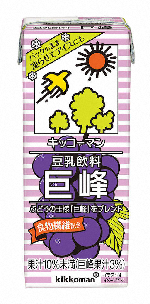 【画像・写真】爽やかな巨峰果汁入り豆乳　キッコーマン飲料の「キッコーマン　豆乳飲料　巨峰」