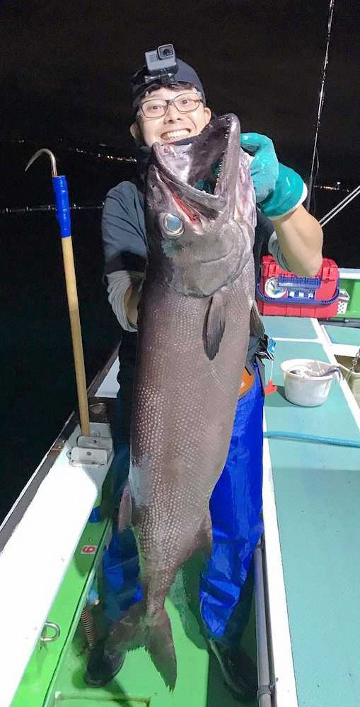 自慢の釣果さ昨年、駿河湾で釣った13キロのバラムツ