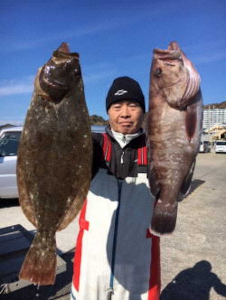 1.7キロのマハタを釣った松井保夫さん