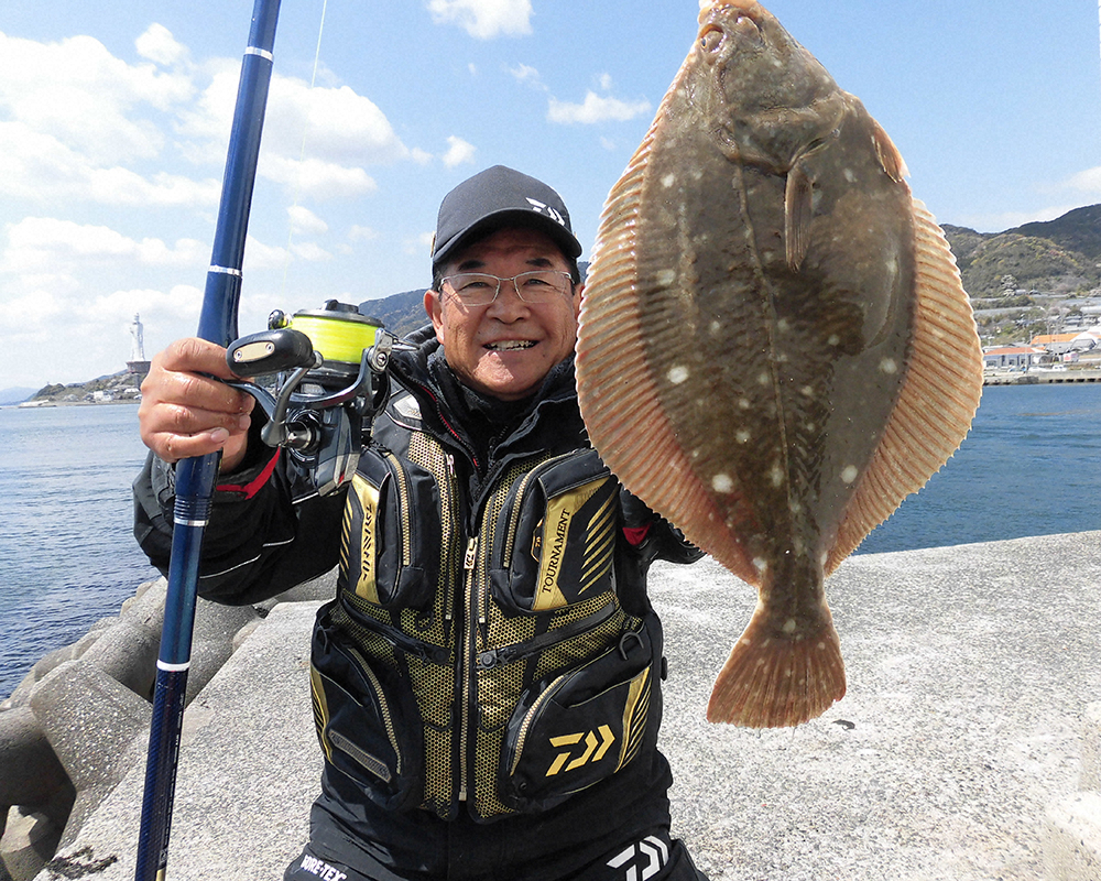 超特大 50センチ花見ガレイで春満喫 兵庫 淡路島 仮谷漁港 スポニチ Sponichi Annex 社会