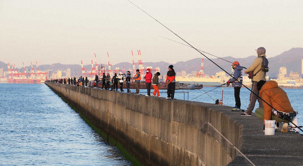 【画像・写真】サワラ110センチ、ブリ89センチ…青物オンパレードや！　兵庫県尼崎市・武庫川一文字が今、大盛況