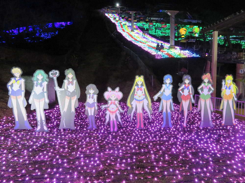 【画像・写真】【神奈川・相模原＆藤沢】10戦士勢ぞろい！セーラームーンの世界を光で再現　高さ4m“聖地”も