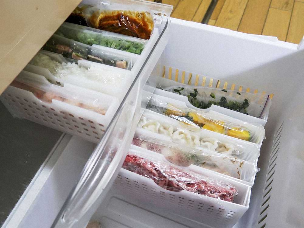 【画像・写真】冷凍庫の食材収納ケース　小久保工業所「フリーザー立て収納ケース」