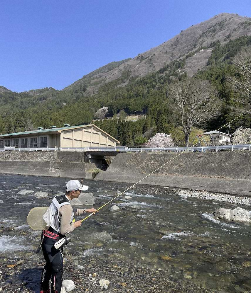 【画像・写真】天然ヤマメ10匹のお出迎え　春のうららに誘われ足運んだ丹波川