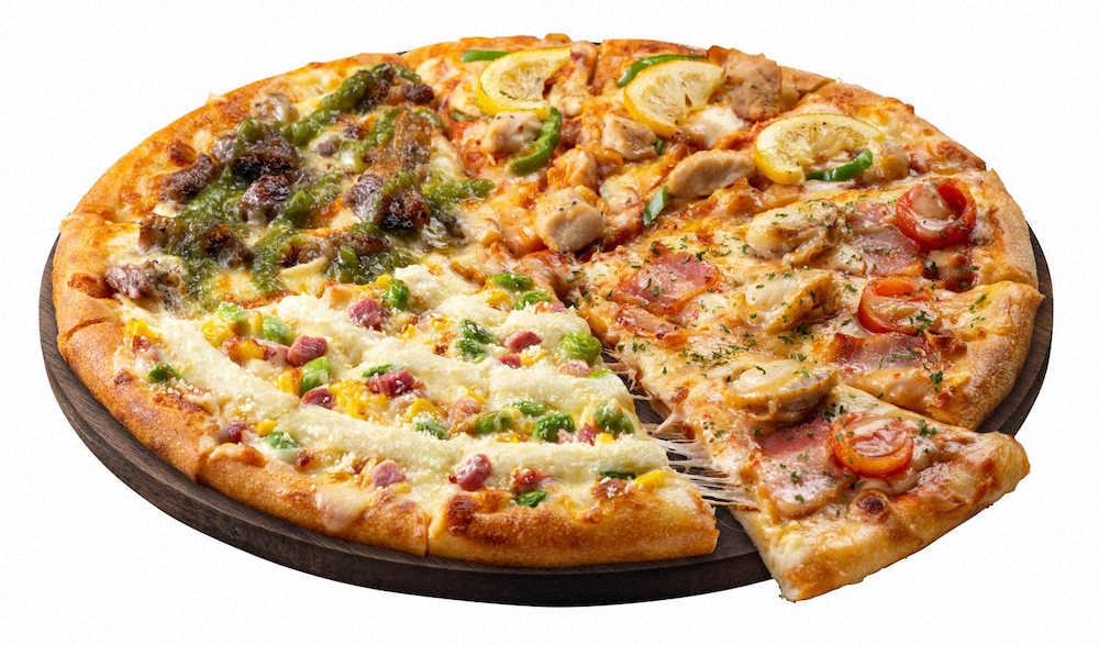 産地直送食材を使ったピザ　ドミノ・ピザジャパンの「夏のクワトロ・産直ドミノ」