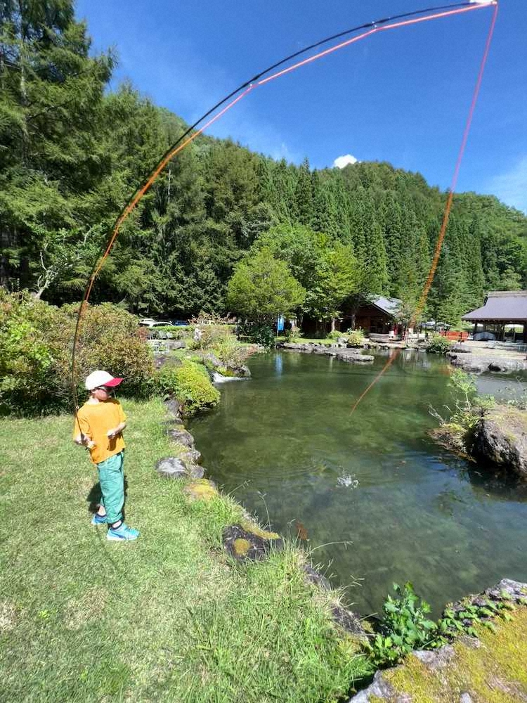 【画像・写真】自作フライで　40センチレインボートラウト　初級者でも易しくターンで次々ヒット