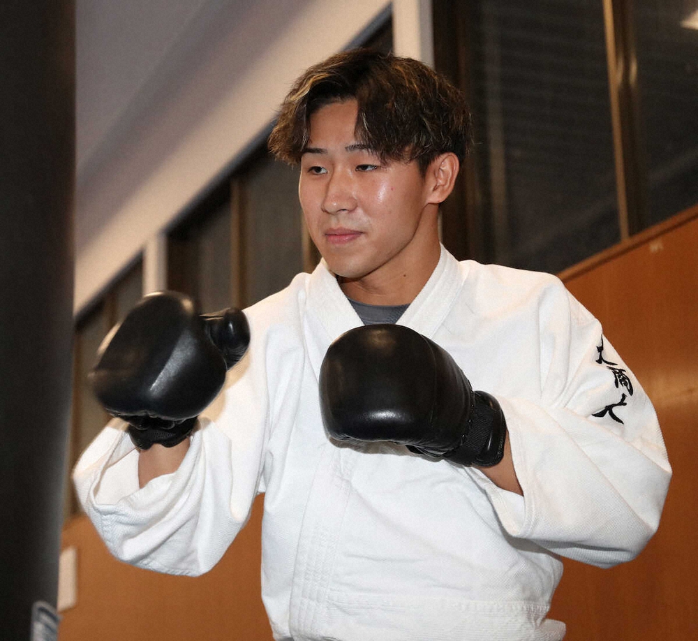 【画像・写真】大商大・日本拳法部　副将の上田稜也がV奪回のカギ握る　黒松マネも「全力」アシスト