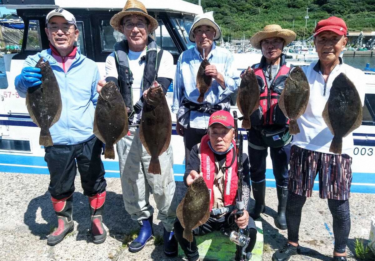【画像・写真】良型ヒラメ連発！！移動直後のヒット多く素早く投入決め手に