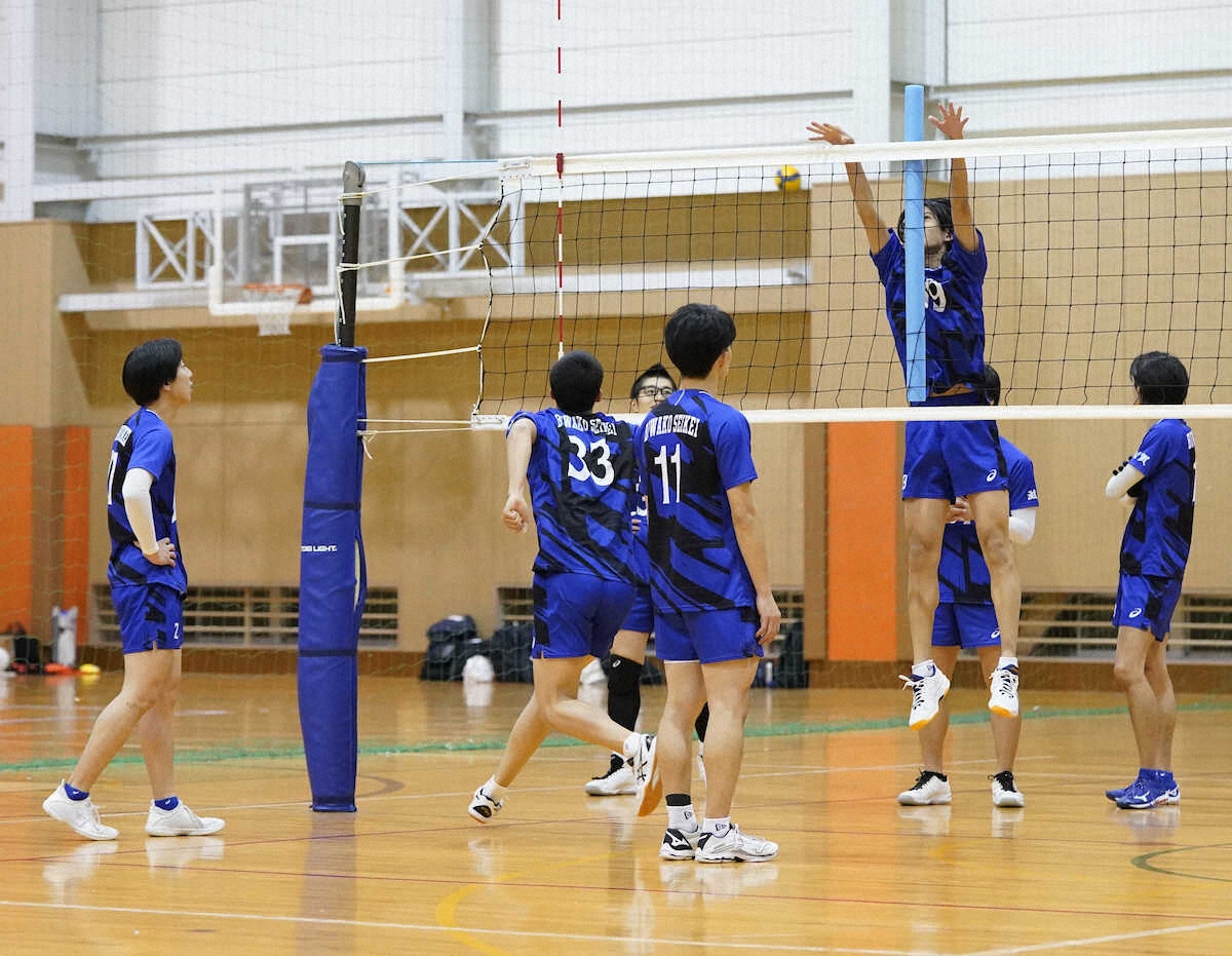 【画像・写真】【びわこ成蹊スポーツ大　男子バレーボール部】2部でベストスコアラー賞、一色が攻撃の核