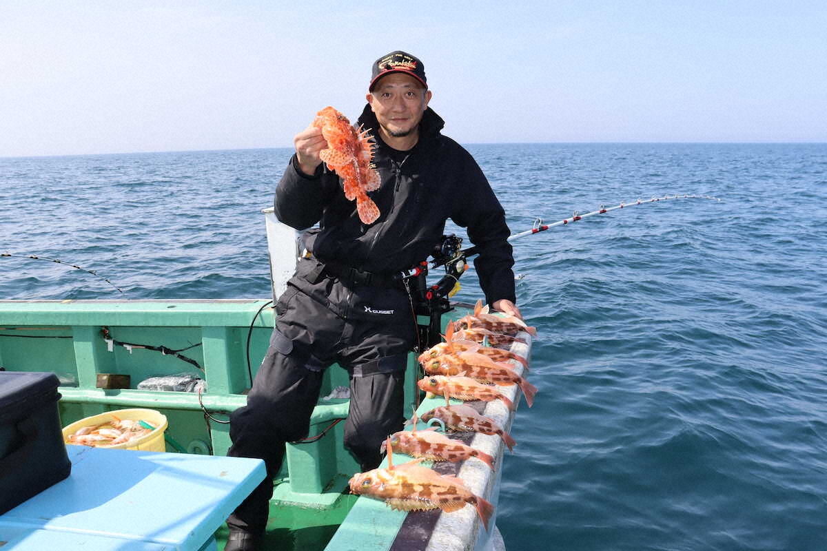 【画像・写真】置き竿で待て、沖メバル　ゲストも豪華、オニカサゴ、アラ　当たり年の予感　新潟・粟島沖、岩船・恵陽丸