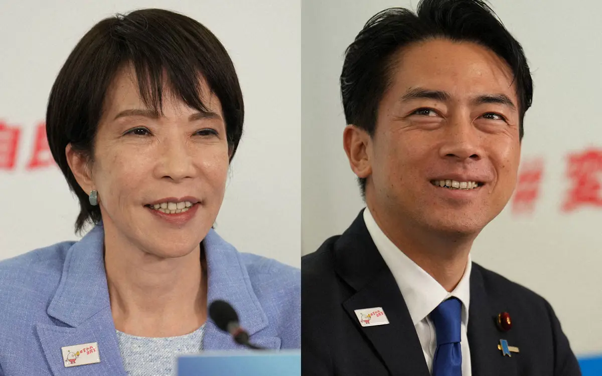【画像・写真】自民総裁選　高市早苗氏と小泉進次郎氏が決選投票へ！　1回目投票は高市氏183票、小泉氏164票