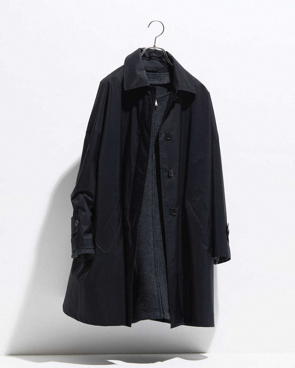 【画像・写真】深い黒色のコート　三陽商会「ブラック・オブ・ブラック3WAYコート」