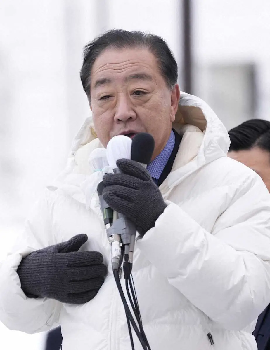 中道・野田共同代表　青森県弘前市で「生活者ファースト」訴え　高市首相を猛批判 - スポニチ Sponichi Annex 社会