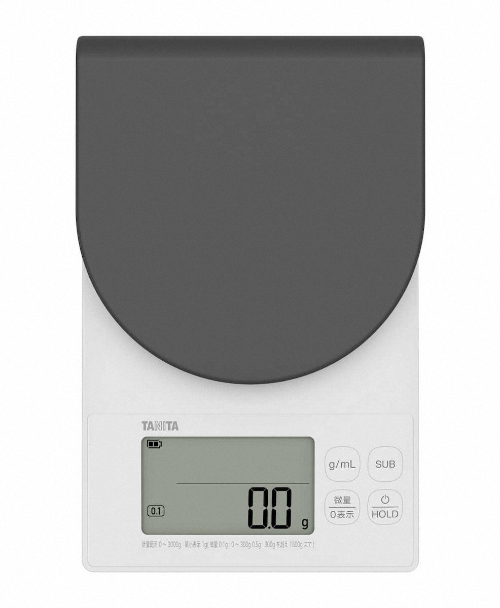 【画像・写真】取り分けに便利なはかり　タニタのデジタル式料理用はかり「KW-322」