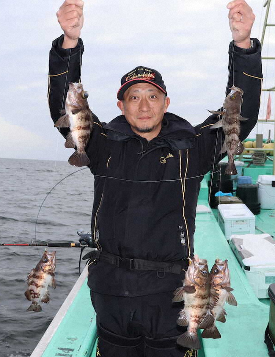【画像・写真】黒メバル“春が来た”6点掛け　ズラリ満貫!型よし数よし　宮城・亘理沖