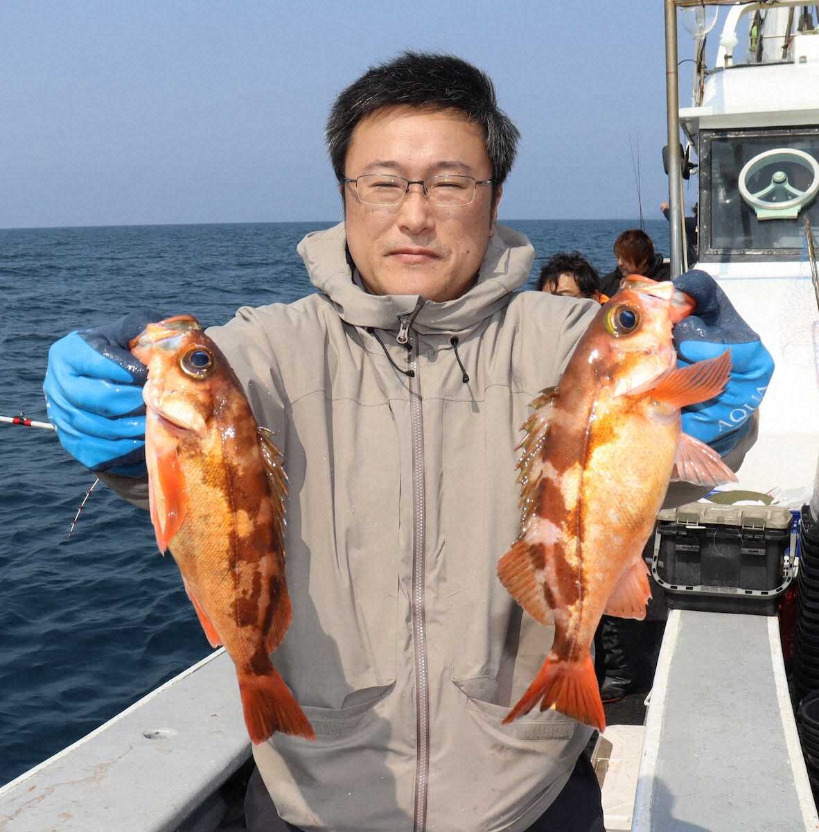 【画像・写真】「春告魚」沖メバル　ズラリ9点掛け　静かに待つだけ　目を見張る釣果