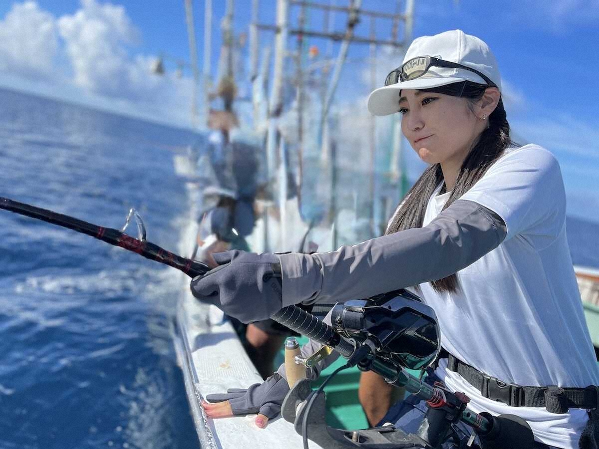 【画像・写真】ハプニング乗り越え初挑戦キハダ80キロに号泣　タレント田中梨乃の忘れられない一日