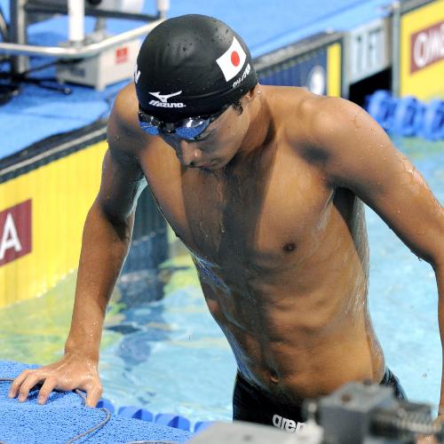 男子２００メートル背泳ぎ決勝で３位に終わった入江陵介