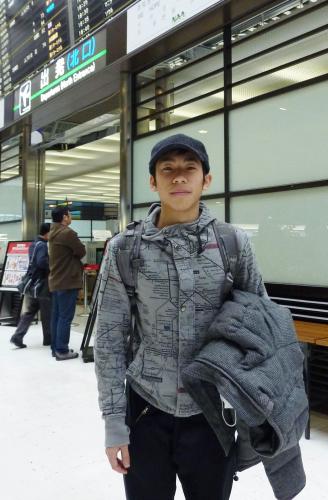 フィギュアスケート世界選手権に向けた最終合宿のため、カナダに出発する織田信成
