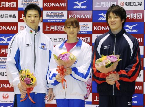 体操の世界選手権の日本代表入りが確実になった（左から）田中和仁、理恵、佑典の３選手