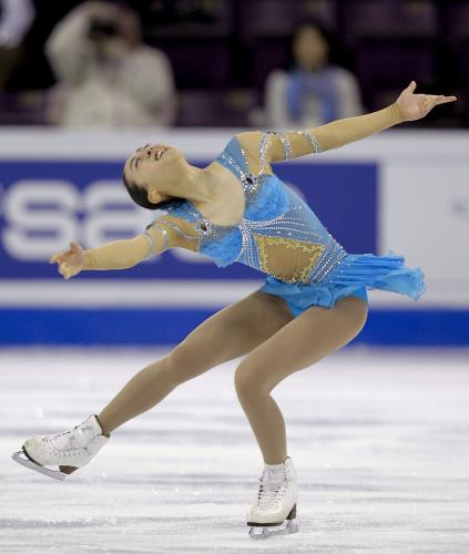 フィギュアスケート四大陸選手権女子ＳＰで首位に立った浅田真央