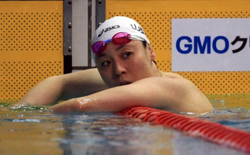 ＜競泳日本選手権　女子１００Ｍ自由形決勝＞最下位の８位に終わった萩原智子は無念の表情