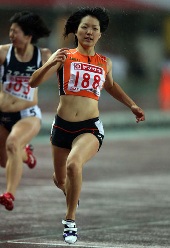 ４００メートルリレーの代表に選ばれた土井杏南