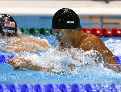 男子１００メートル平泳ぎ決勝　敗れた北島康介