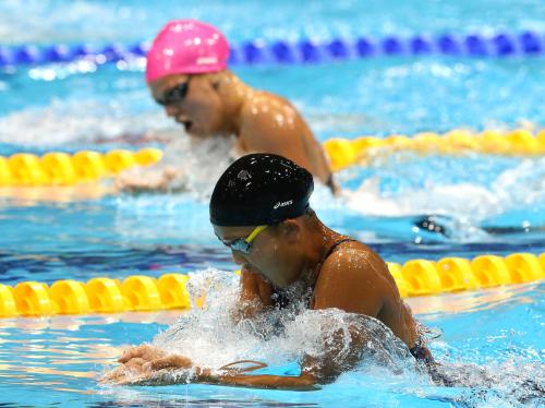女子２００Ｍ平泳ぎ予選、全体１２位で準決勝に進出した渡部香生子