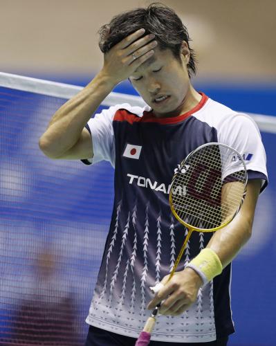 男子シングルス２回戦でタイ選手に敗れた佐々木翔