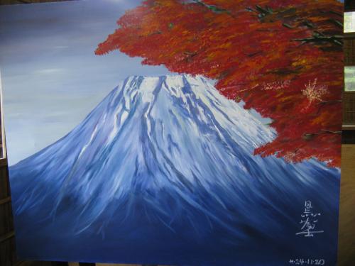 日馬富士が描き上げた油絵