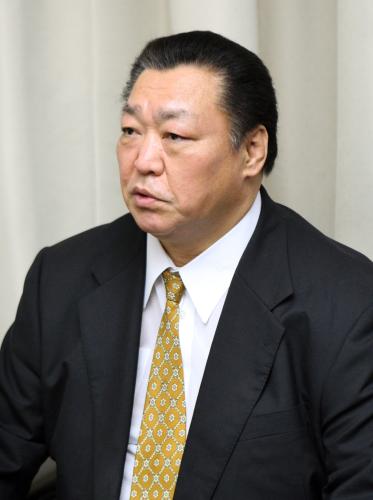 死去した元横綱大鵬の納谷幸喜さんについて話す日本相撲協会の北の湖理事長