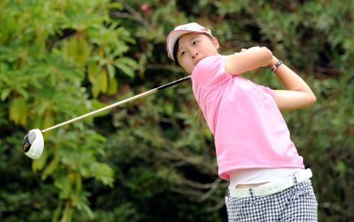 ゴルフの日本女子アマチュア選手権で初優勝した森田遥