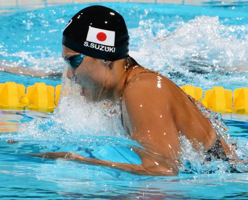女子２００メートル平泳ぎ予選に出場した鈴木聡美
