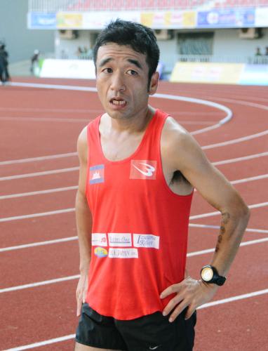 東南アジア大会の男子マラソンで４位となった猫ひろし
