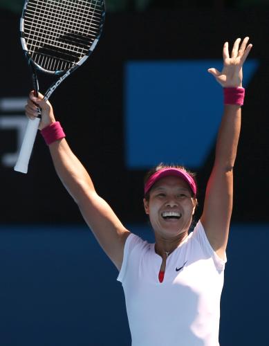 全豪オープン女子シングルス準決勝、２年連続の決勝進出を果たした第４シードの李娜（中国）