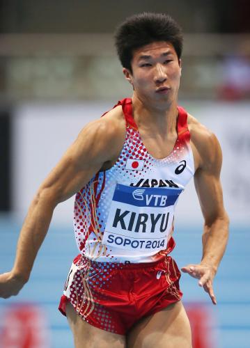 男子60メートル予選　６秒65で準決勝に進出した桐生祥秀