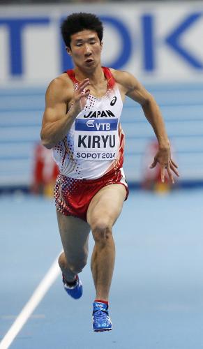 男子60メートル予選で力走する桐生祥秀