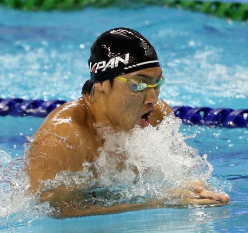 ２４日の１００メートル平泳ぎ決勝に出場していた冨田尚弥