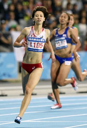 女子１００メートル予選、11秒49で決勝進出の福島