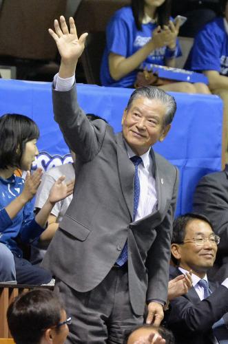 ＮＢＬ決勝を観戦した日本バスケットボール協会の川淵三郎会長