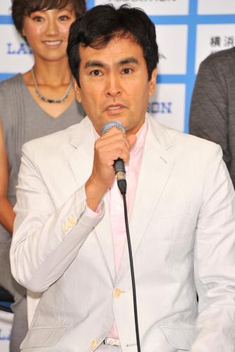 「横浜マラソン２０１６」発表記者会見に出演した石原良純