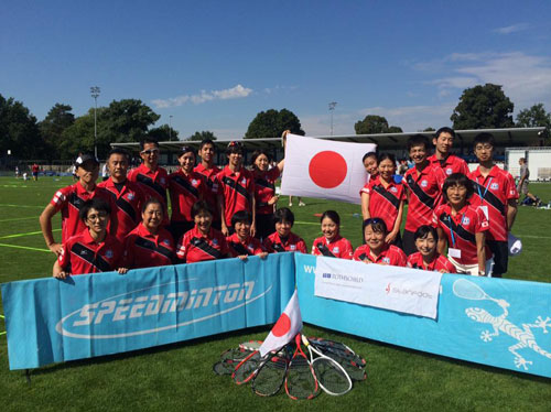 初めて世界選手権に出場したスピードバドミントンの日本代表選手団