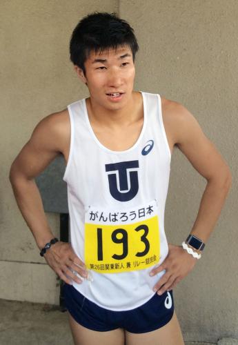 関東学生新人選手権の２００メートルに出場し、大会新で優勝した桐生祥秀