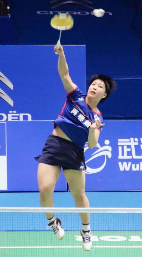 女子シングルス１回戦　マレーシア選手にストレート勝ちした山口茜