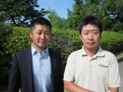 親子で関東決勝進出を決めた父・前田正雄（右）と子・男（左）