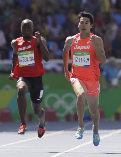 男子２００メートル予選に出場した飯塚（ＡＰ）