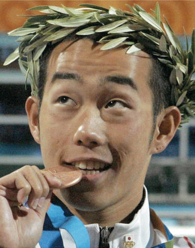 ０４年アテネ競泳男子１００メートル背泳ぎ銅の森田智己氏