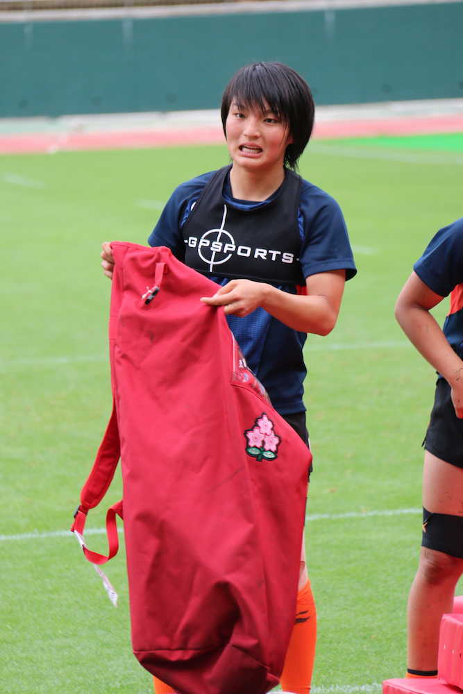 ラグビー１５人制女子日本代表の福島わさな