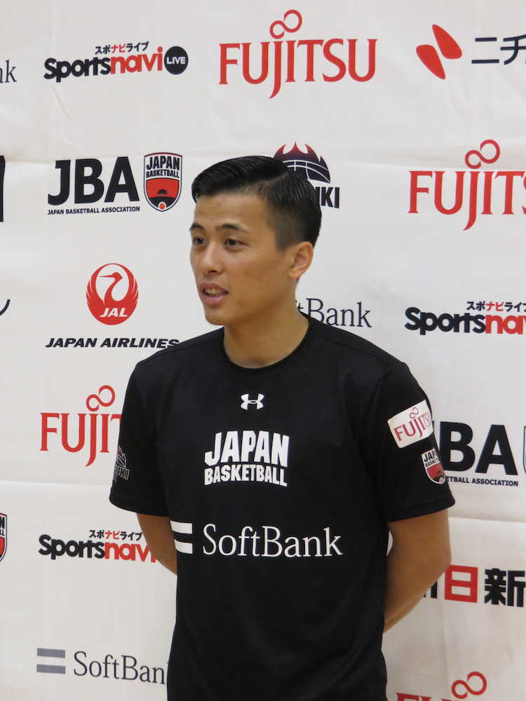 都内で合宿を公開したバスケットボール男子日本代表の富樫勇樹